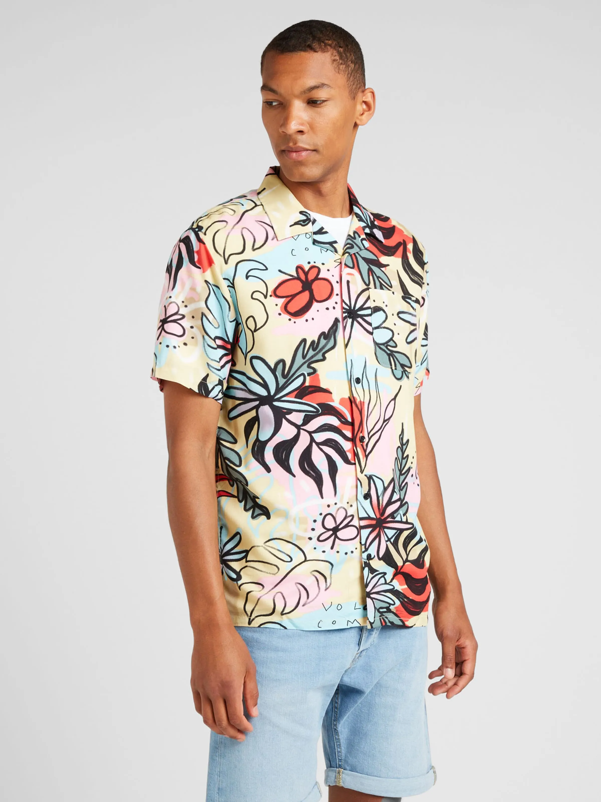 Ajuste regular Camisa 'PURESTONE' Volcom en Crema