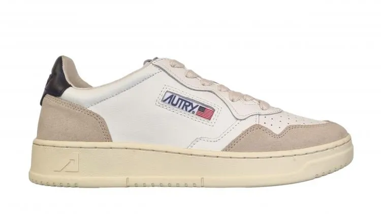 AUTRY Zapatillas deportivas unisex Medalist piel y ante blanco + azul AULM LS28