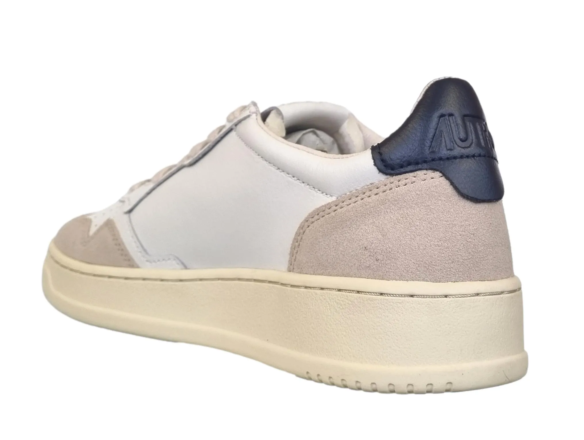 AUTRY Zapatillas deportivas unisex Medalist piel y ante blanco + azul AULM LS28