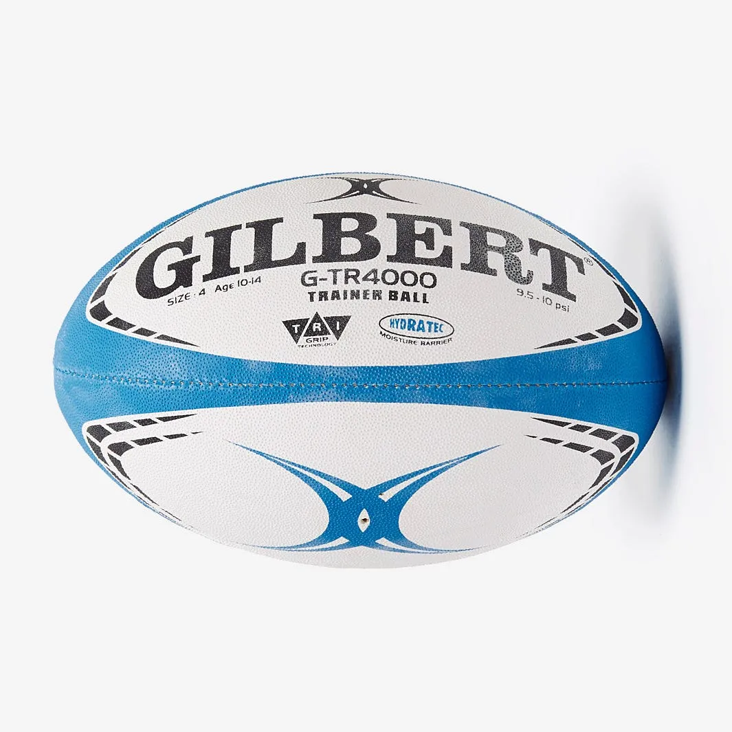 Balón Rugby Gilbert Ball G-TR4000 N°4 Blanco/Azul/Negro