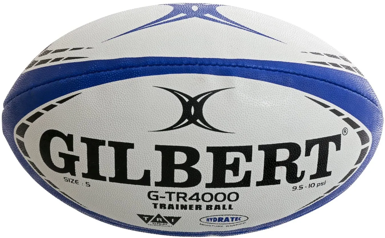 Balón Rugby Gilbert Ball G-TR4000 N°5 Blanco/Azul/Negro