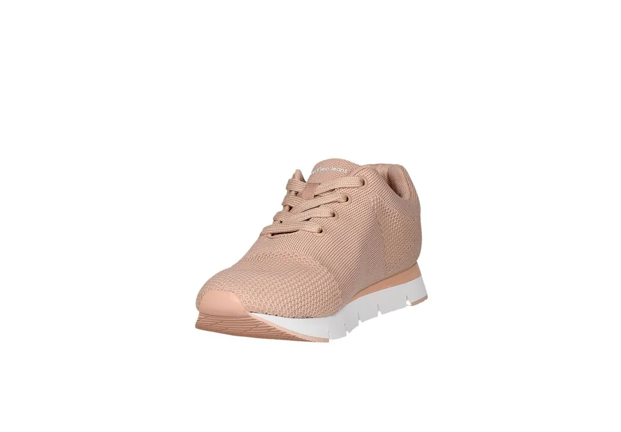 Blucher Nilon Rosa Punta y Lados Rejilla Piso Blanco/rosa