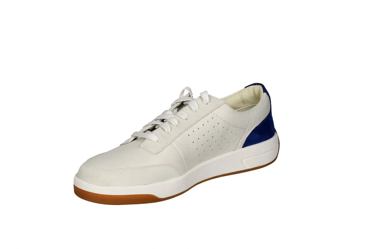 Blucher Piel/nobuck Blanco Pieza Talon Azul