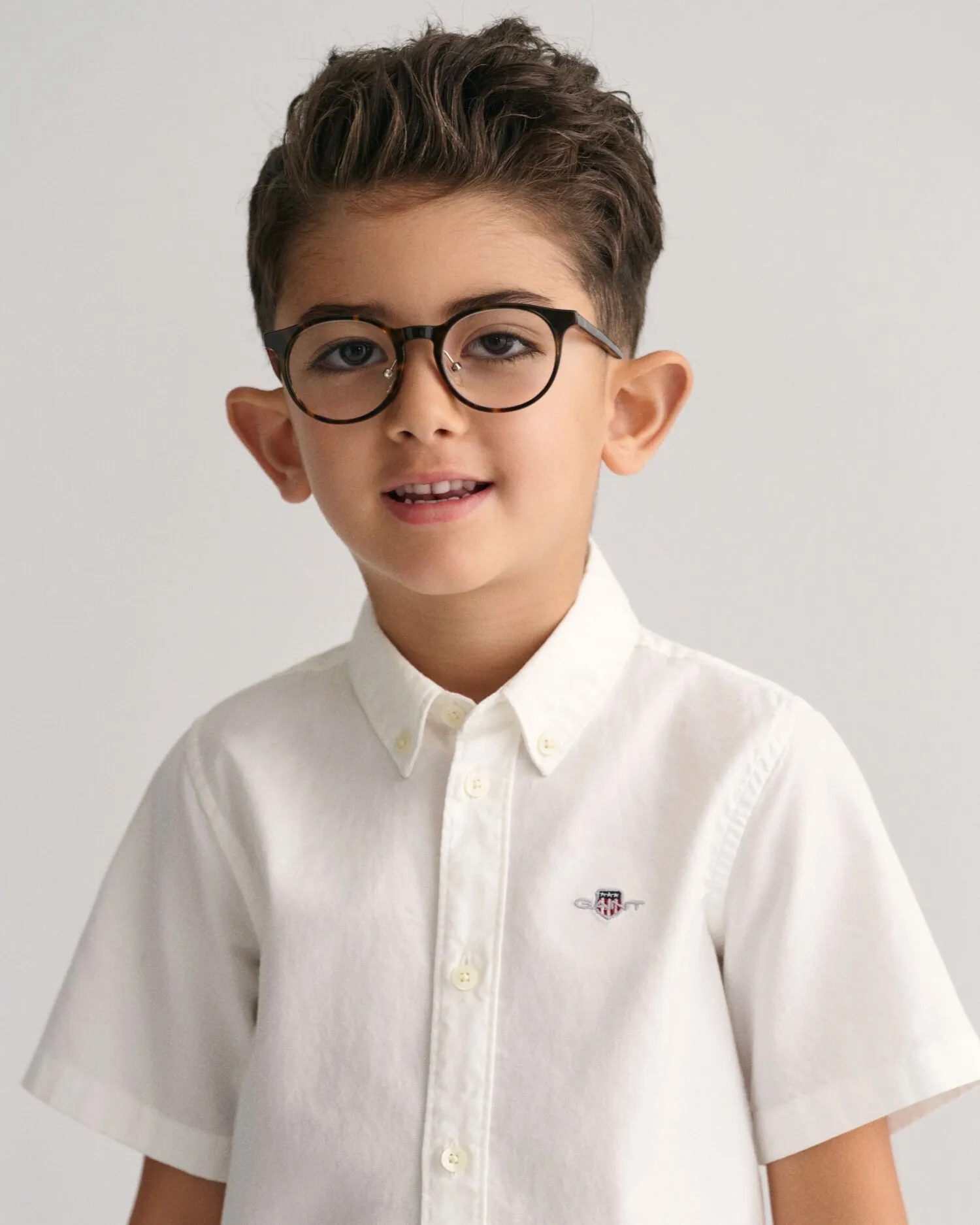 Camisa Oxford de manga corta Kids