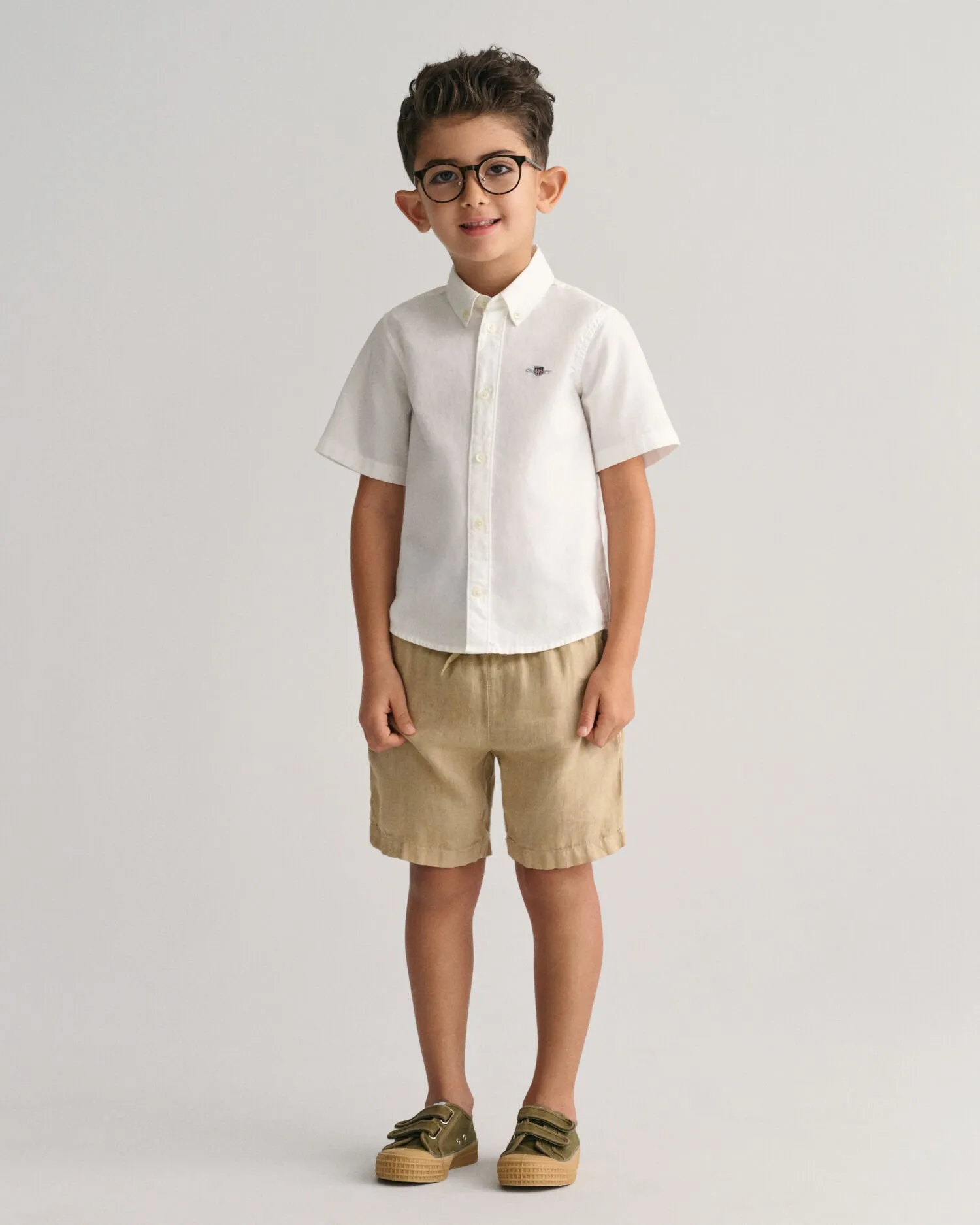 Camisa Oxford de manga corta Kids