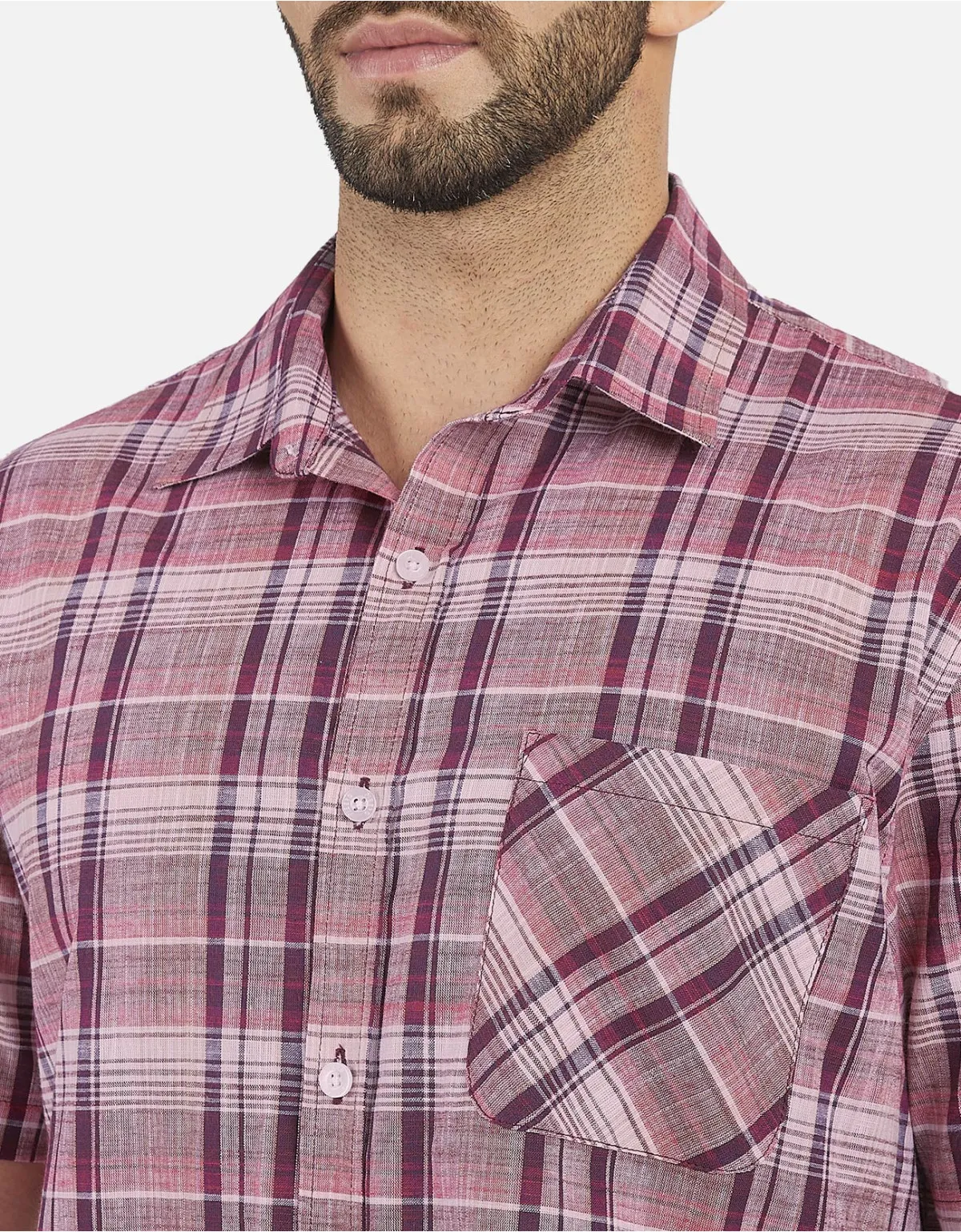 Camisa regular fit vino