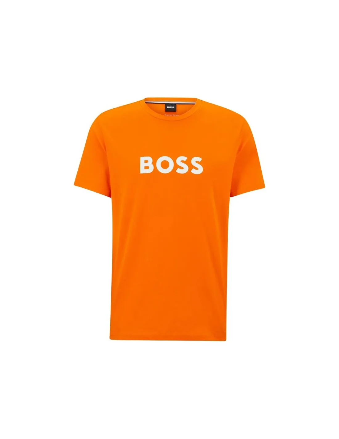 Camiseta de algodón con logo en contraste de Boss