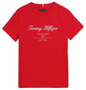 CAMISETA DE CUELLO REDONDO CON LOGO CURSIVA NIÑO TOMMY HILFIGER