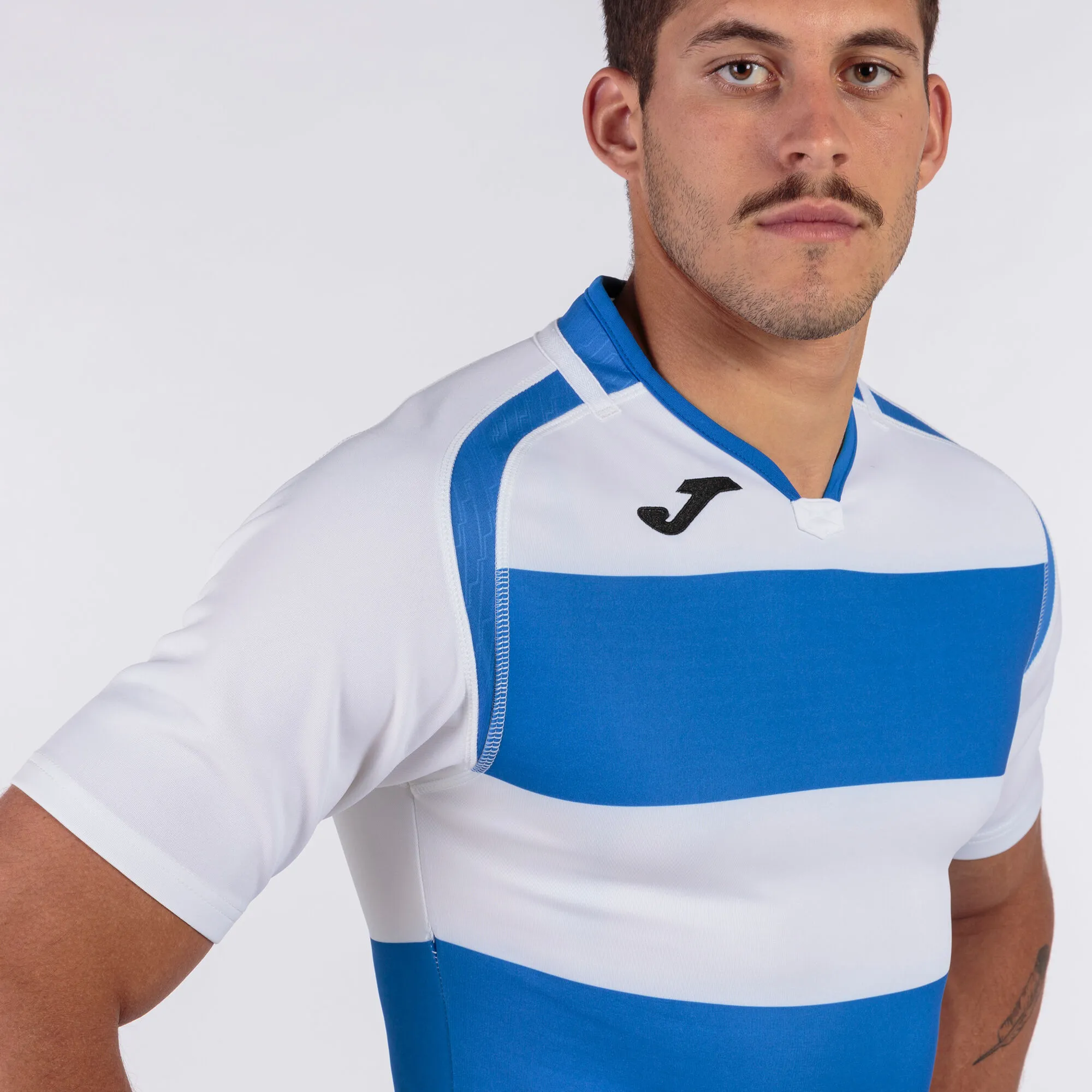 Camiseta manga corta hombre Prorugby II royal blanco