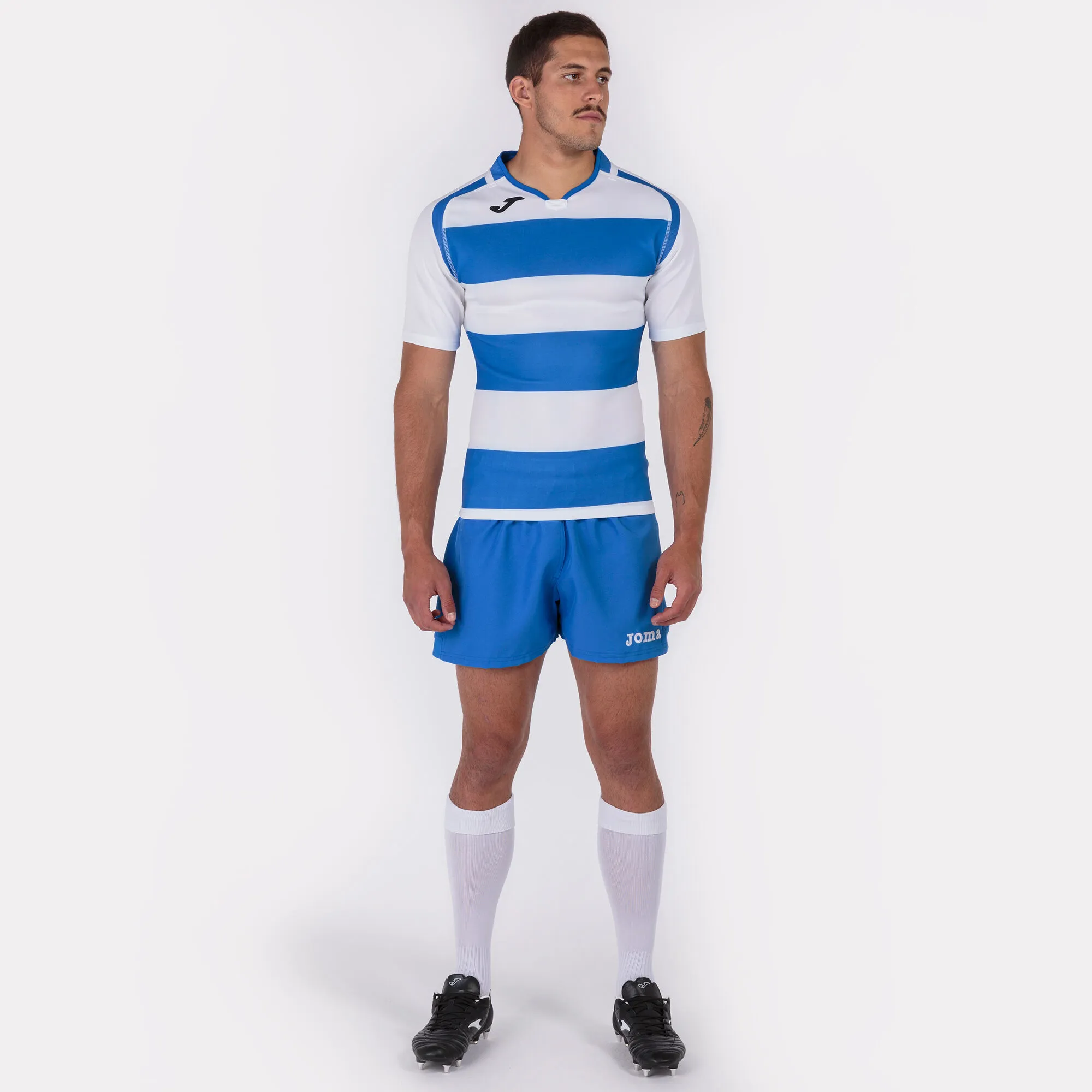 Camiseta manga corta hombre Prorugby II royal blanco