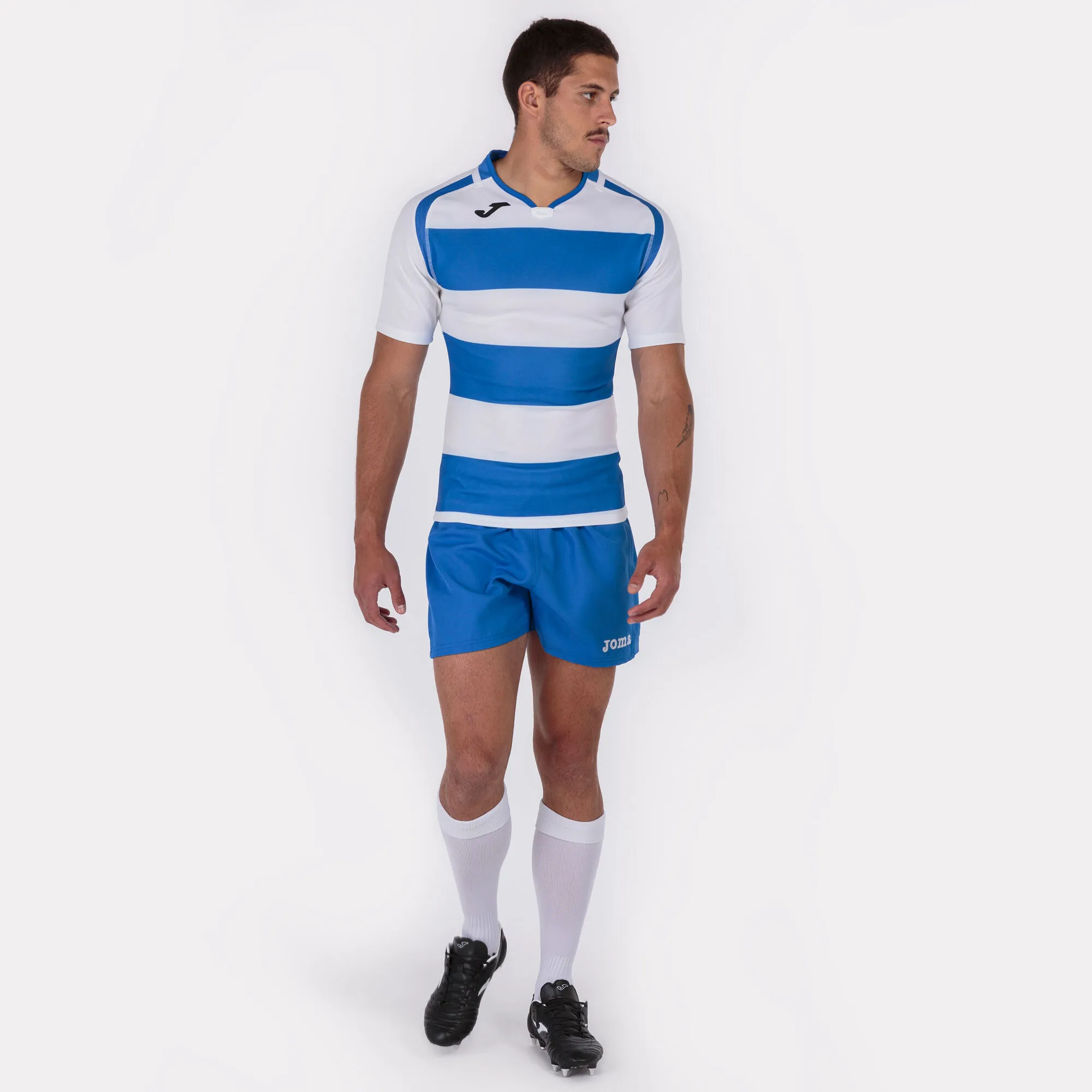 Camiseta manga corta hombre Prorugby II royal blanco