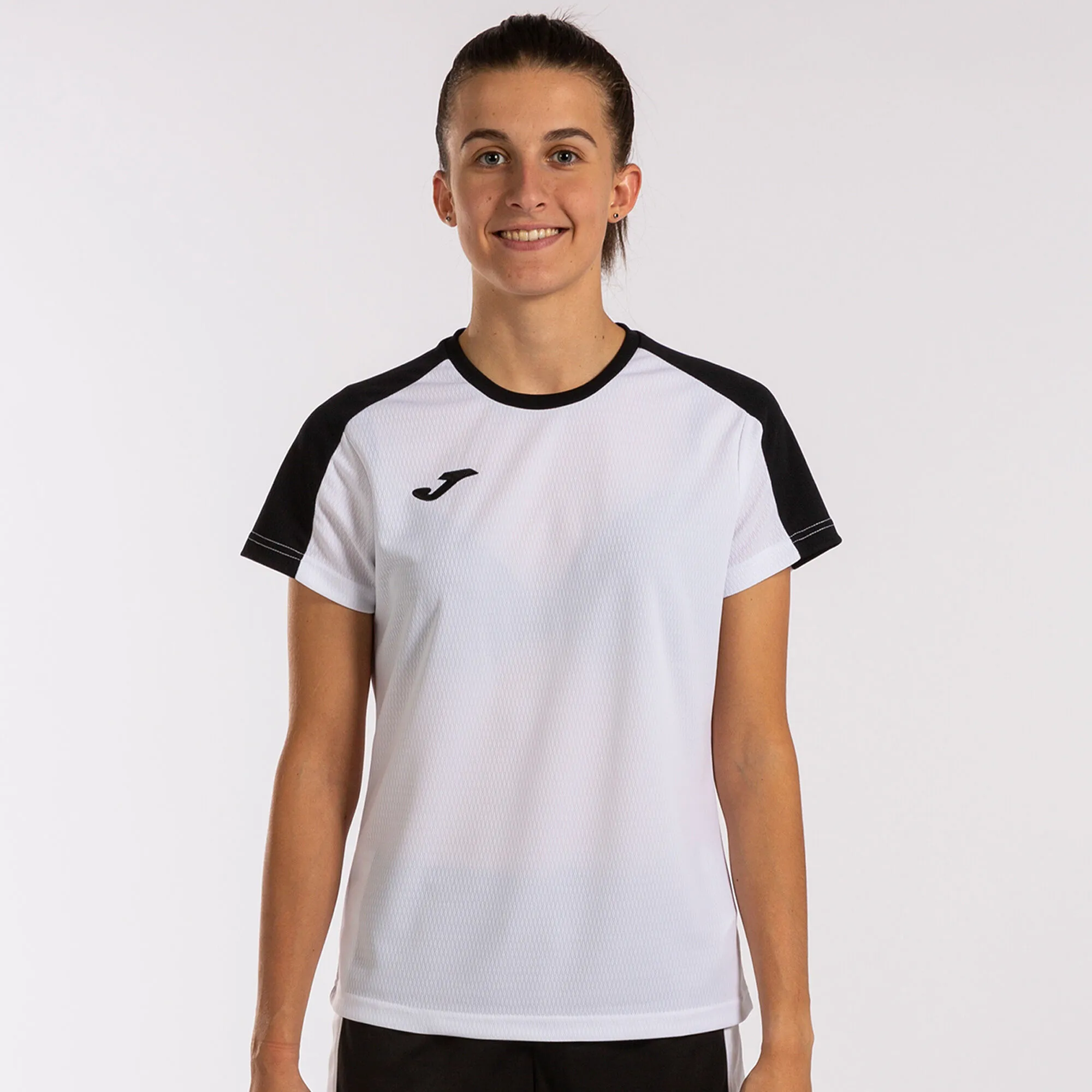 Camiseta manga corta mujer Eco Championship blanco negro