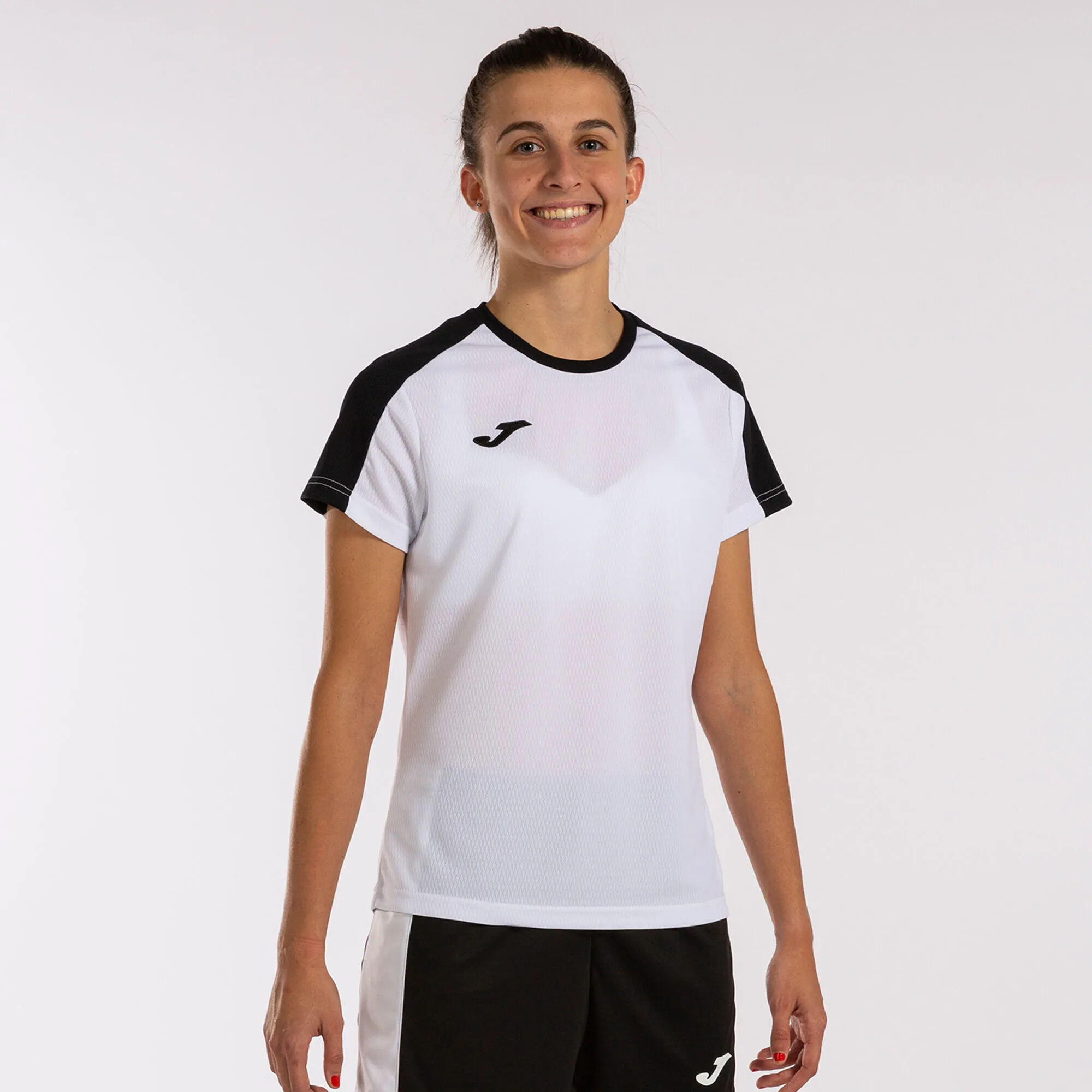 Camiseta manga corta mujer Eco Championship blanco negro