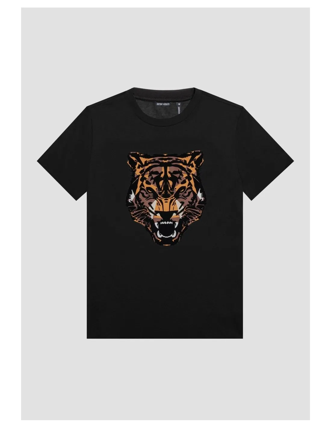 Camiseta regular fit 100% de algodón con ilustración de tigre Antony Morato