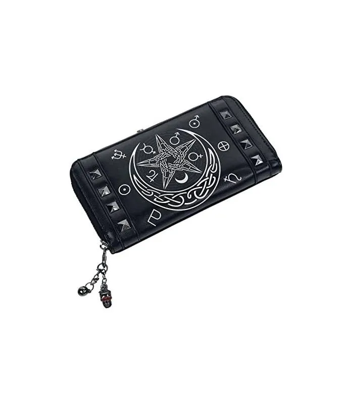 CARTERA Monedero Mujer Alargada Hollow black wallet WT1474 Banned