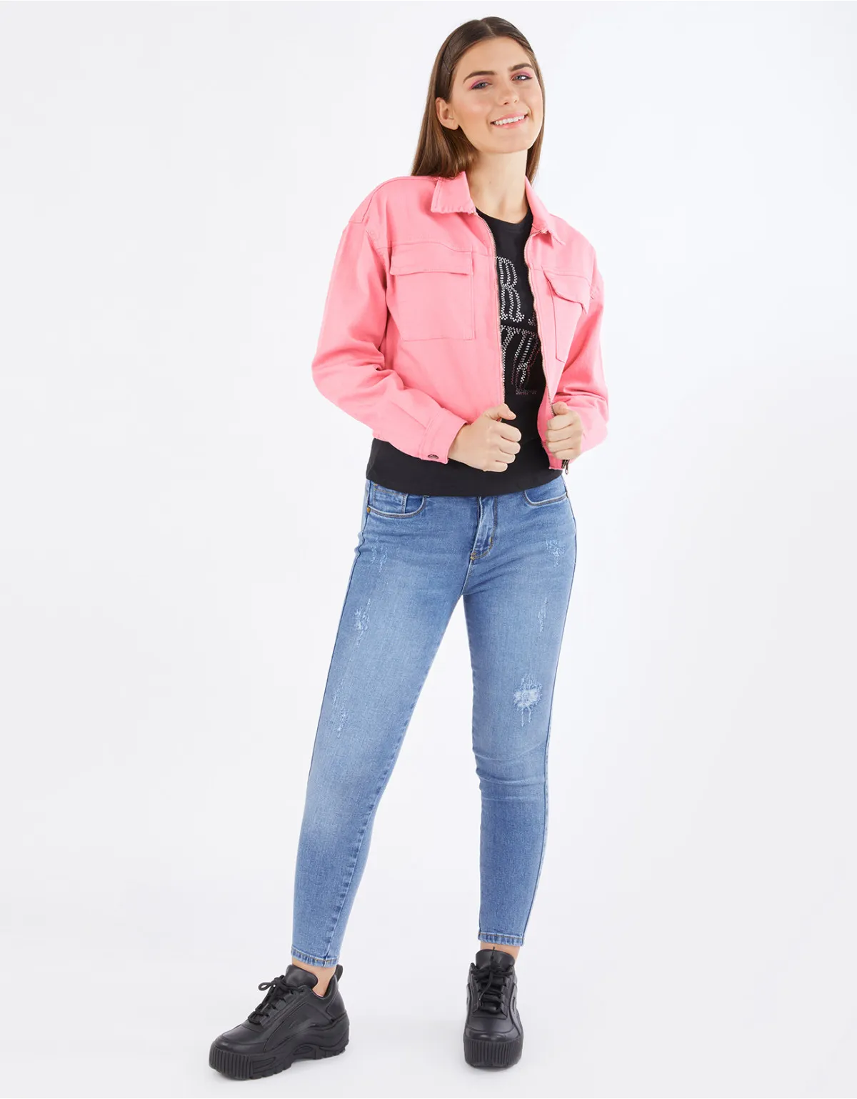 Casaca regular fit rosa cp mm