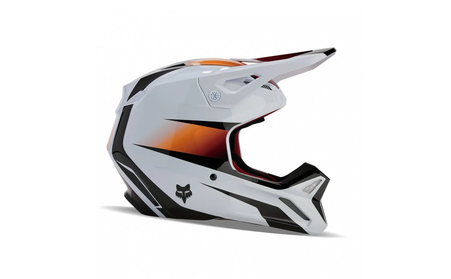 Casco Fox V1 Flora Blanco Negro |31372-058|