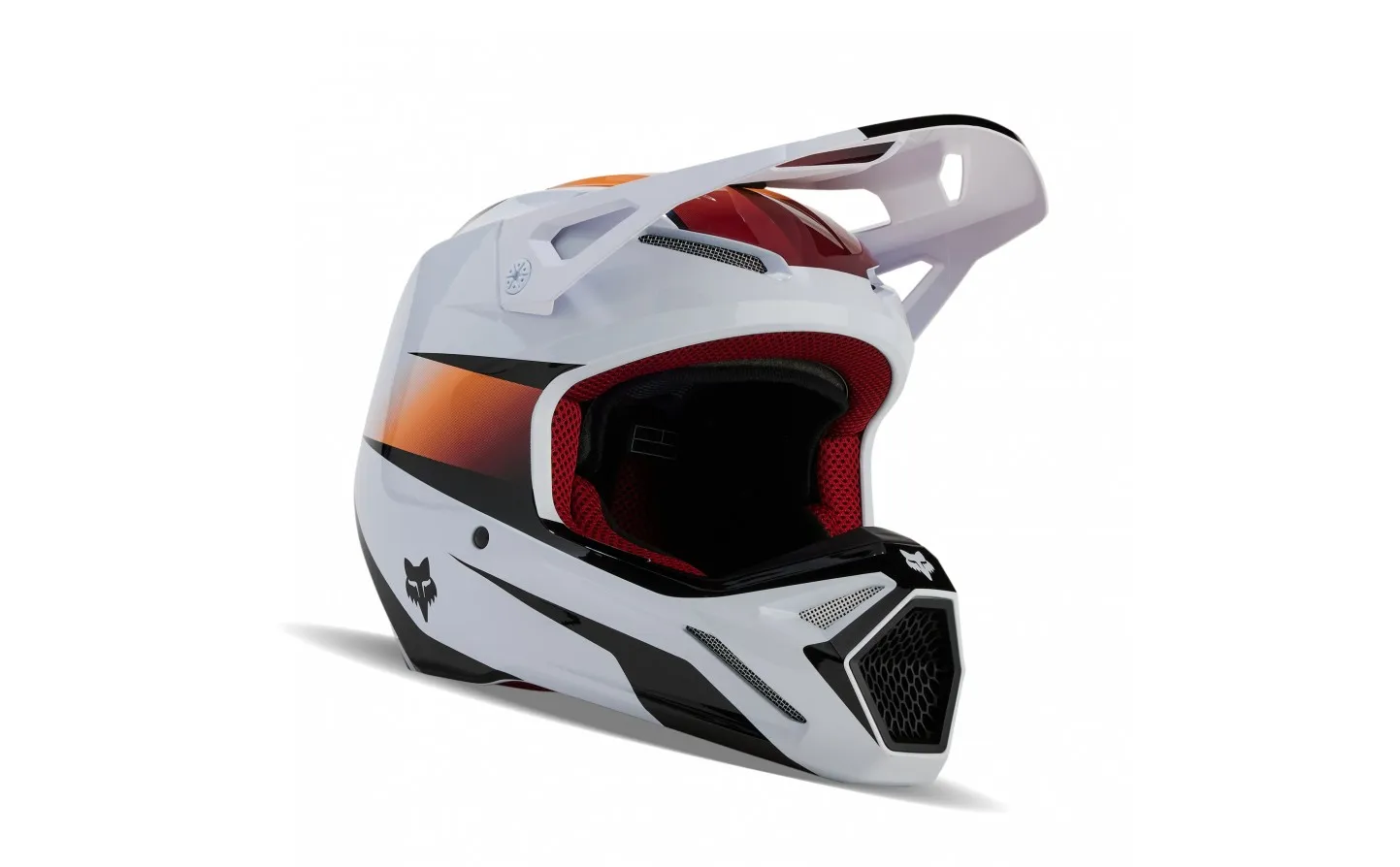 Casco Fox V1 Flora Blanco Negro |31372-058|