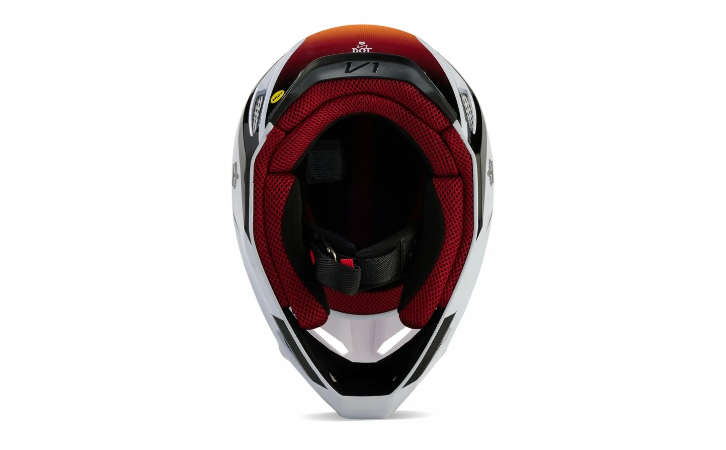 Casco Fox V1 Flora Blanco Negro |31372-058|