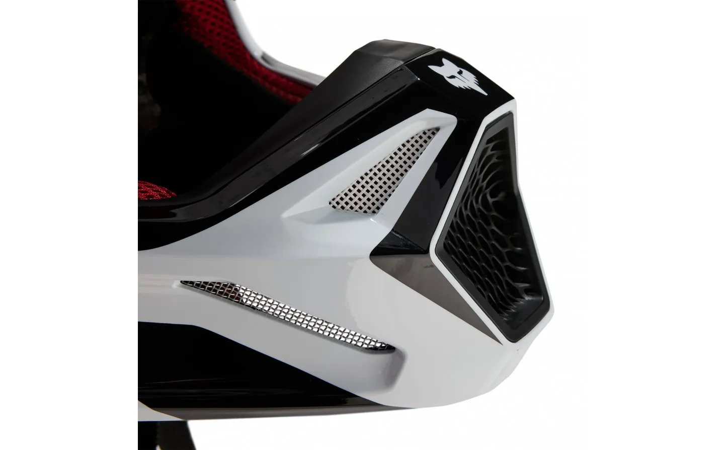 Casco Fox V1 Flora Blanco Negro |31372-058|