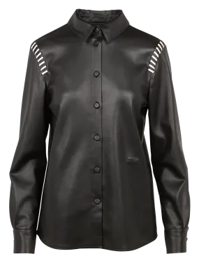 Chaqueta con cuello clásico en negro