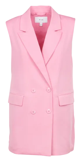 Chaqueta con cuello sastre en rosa