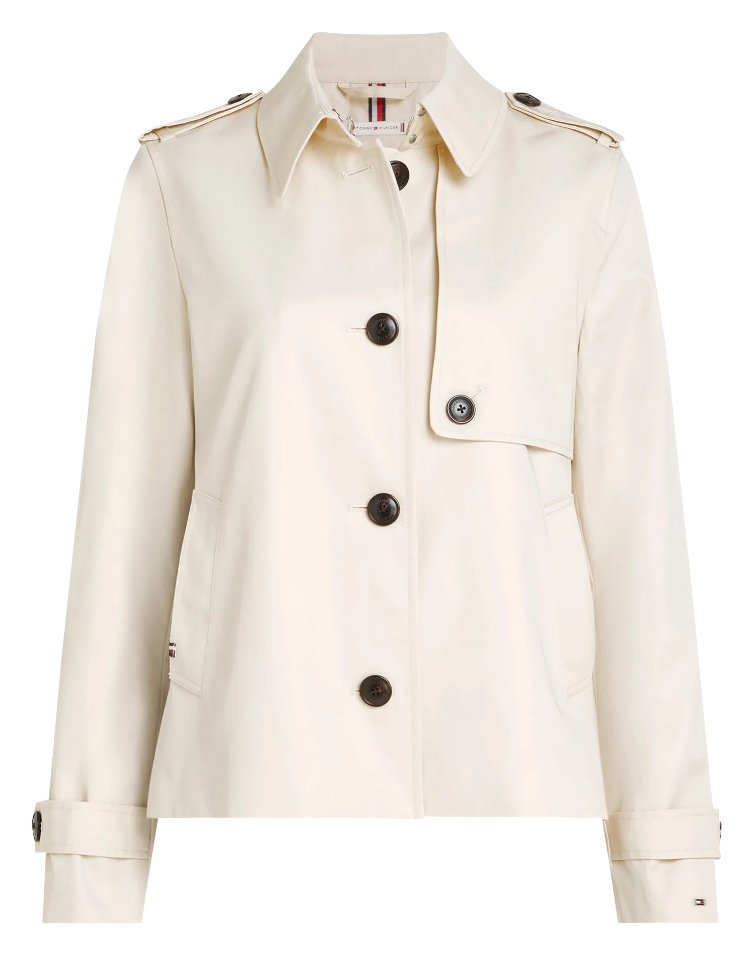 Chaqueta de algodón estilo oficina en beige