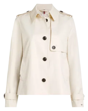 Chaqueta de algodón estilo oficina en beige