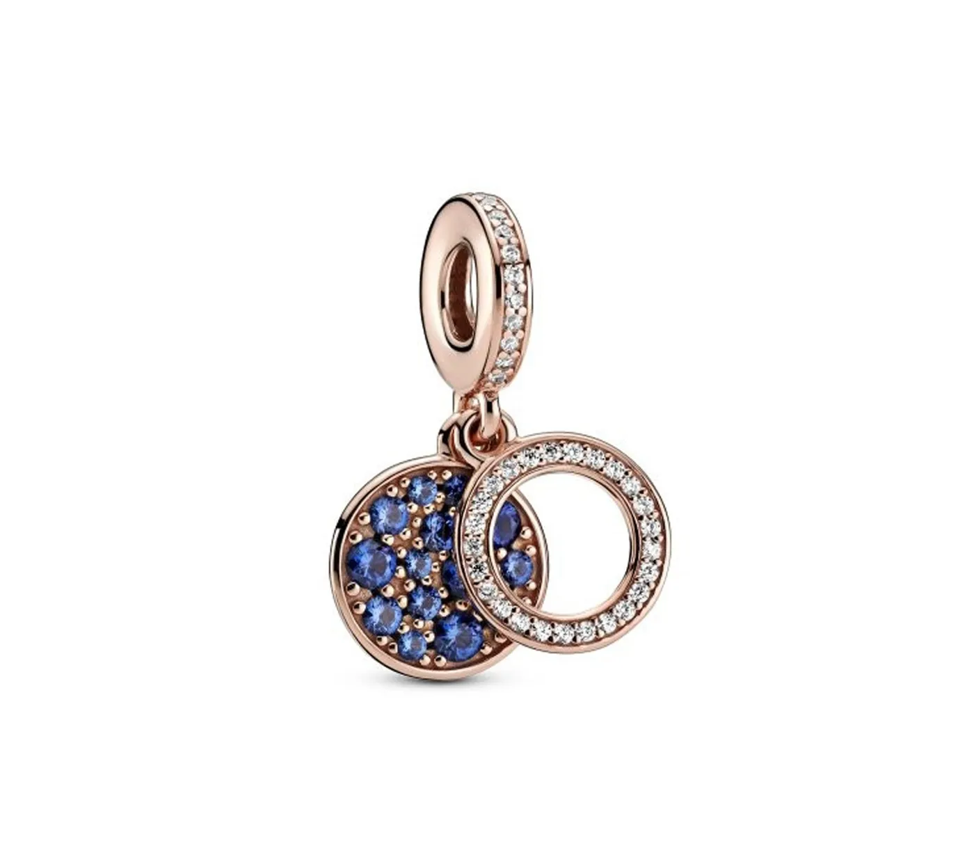 Charm Colgante Disco Azul Rosé 789186C01