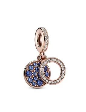 Charm Colgante Disco Azul Rosé 789186C01