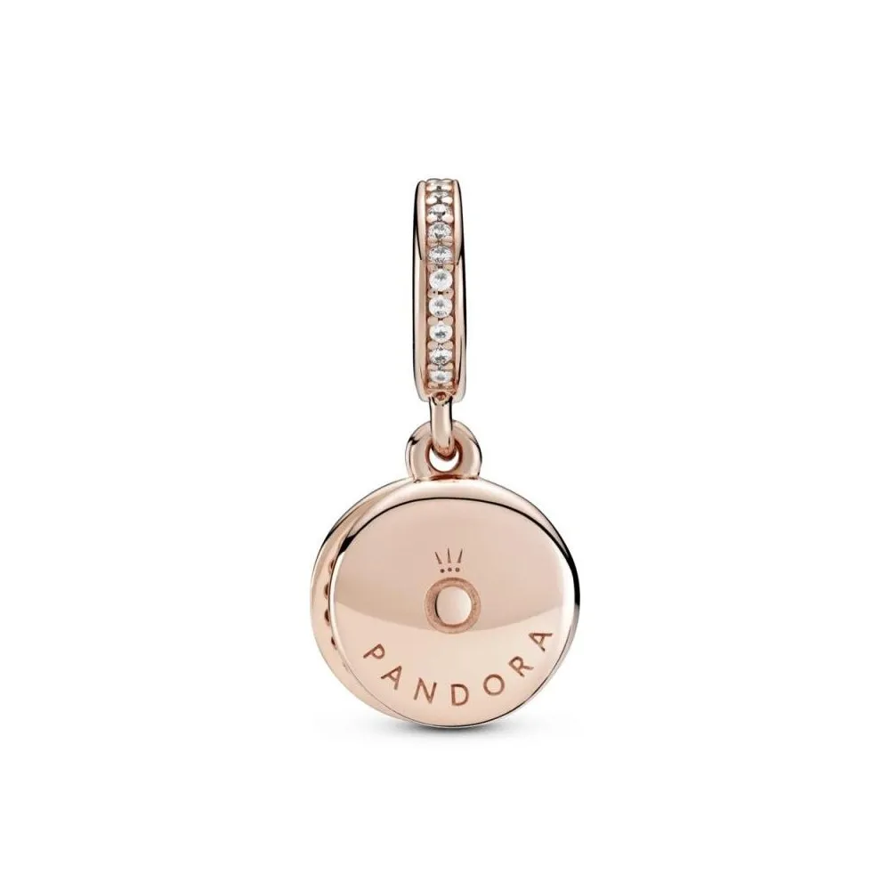 Charm Colgante en Pandora Rose Doble Disco Azul Claro Brillante