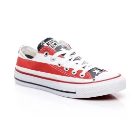 Converse Lonas All Star "Usa" OX Low (602/blanco/rojo)(35-43)