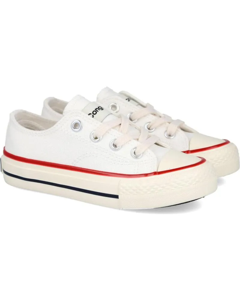 Deportivas CONGUITOS  de Niña y Niño COSH311001 ZAPATILLAS LONA CLASICAS  BLANCO