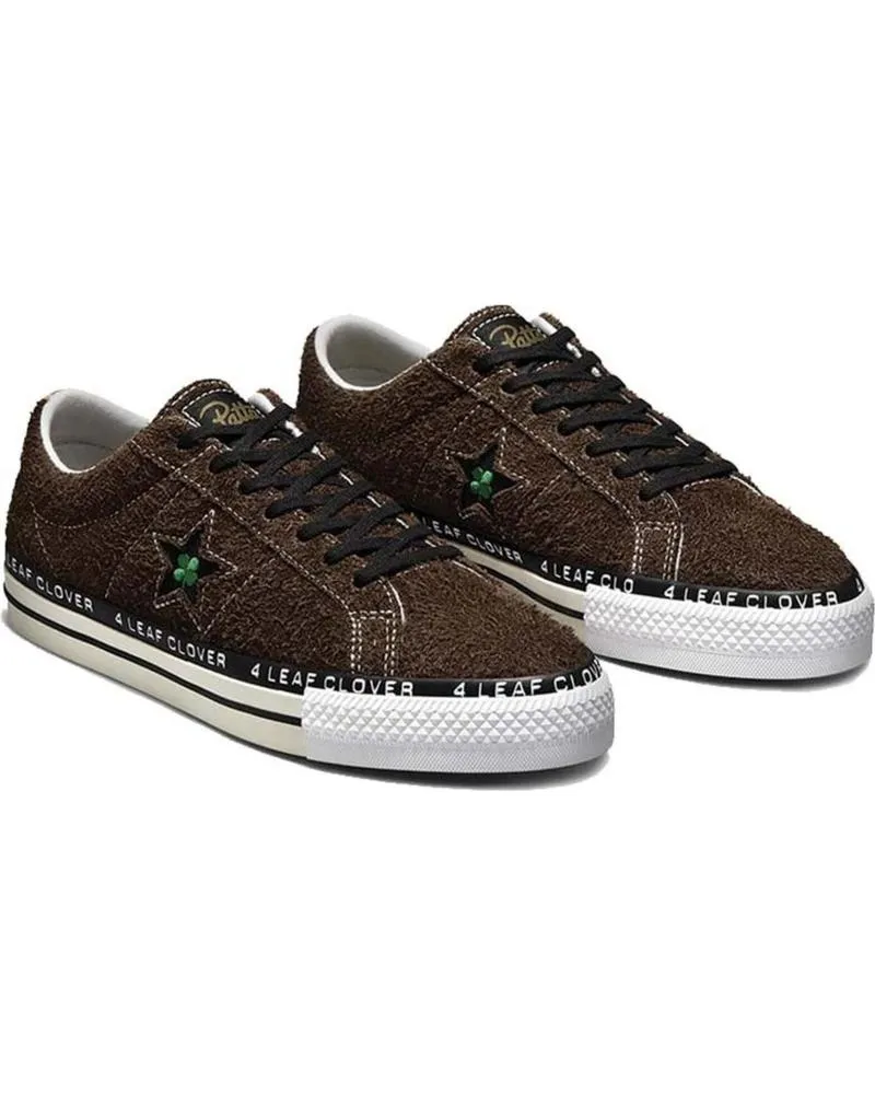 Deportivas CONVERSE  de Mujer y Hombre y Niño ZAPATILLAS SNEAKERS X PATTA FOUR-LEAF CLOVER ONE STAR PRO PA  NEGRO