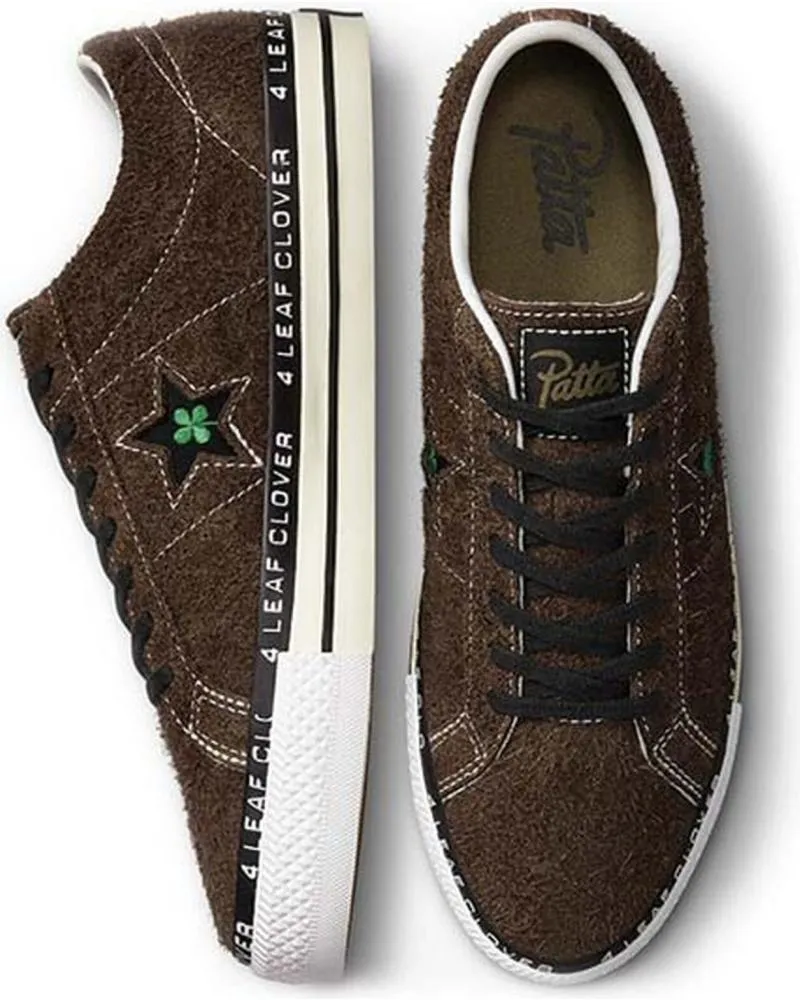 Deportivas CONVERSE  de Mujer y Hombre y Niño ZAPATILLAS SNEAKERS X PATTA FOUR-LEAF CLOVER ONE STAR PRO PA  NEGRO