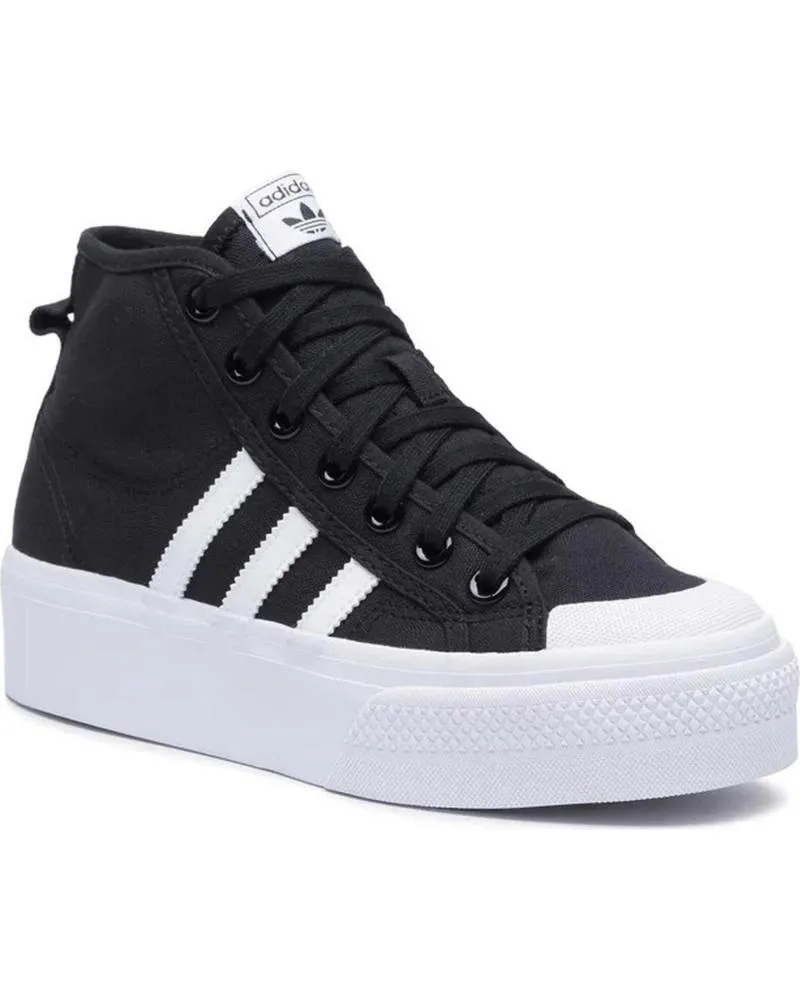 Deportivas de Mujer y Niña ADIDAS ZAPATILLAS NIZZA PLATFORM MID W NEGRO