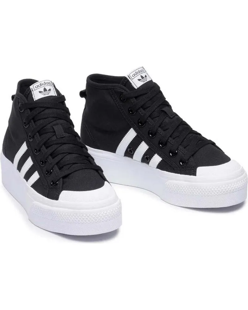 Deportivas de Mujer y Niña ADIDAS ZAPATILLAS NIZZA PLATFORM MID W NEGRO