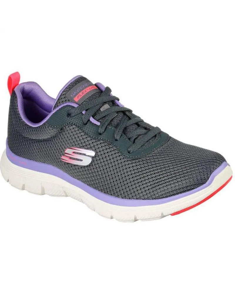 Deportivas de Mujer y Niña SKECHERS ZAPATILLAS FLEX APPEAL 149303 BRILLIANT VIEW GRIS