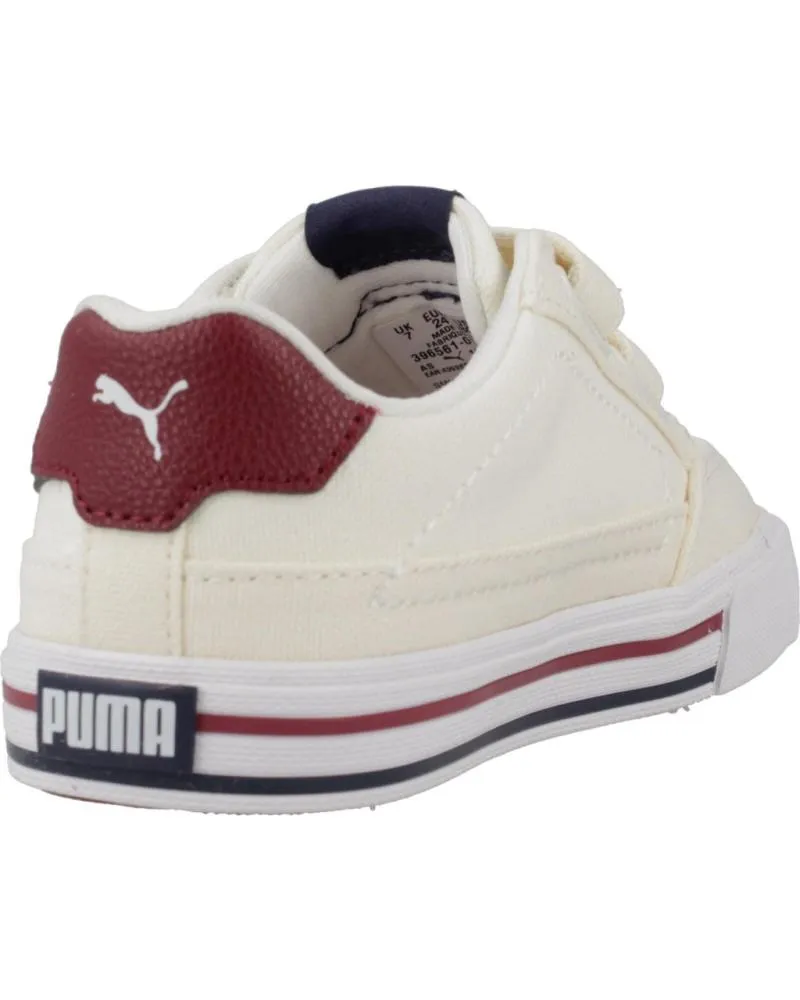 Deportivas PUMA  de Niña y Niño ZAPATILLAS NINO MODELO COURT CLASSIC VULC FS V IN COLOR BEIS  WHITE