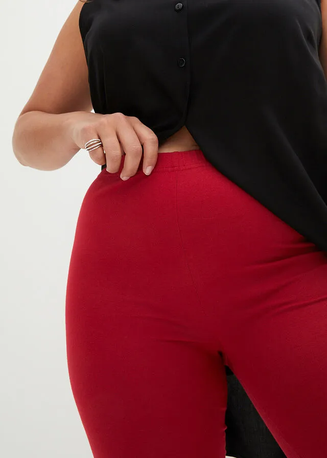 Leggings capri Rojo oscuro