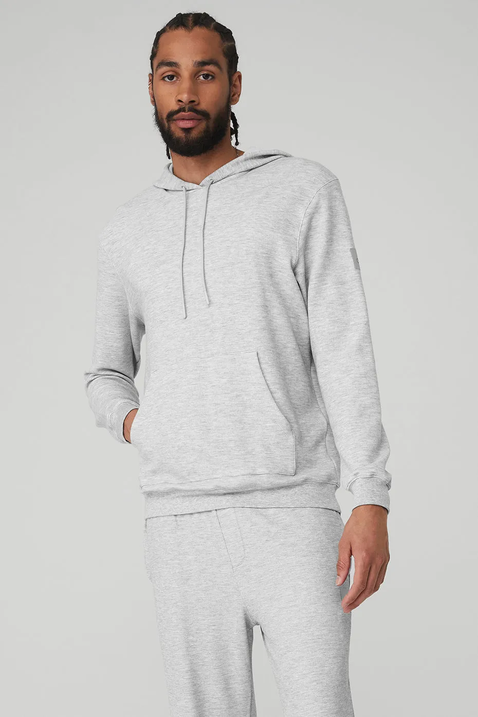 Micro Waffle Fast Break Hoodie - Athletic Heather Grey