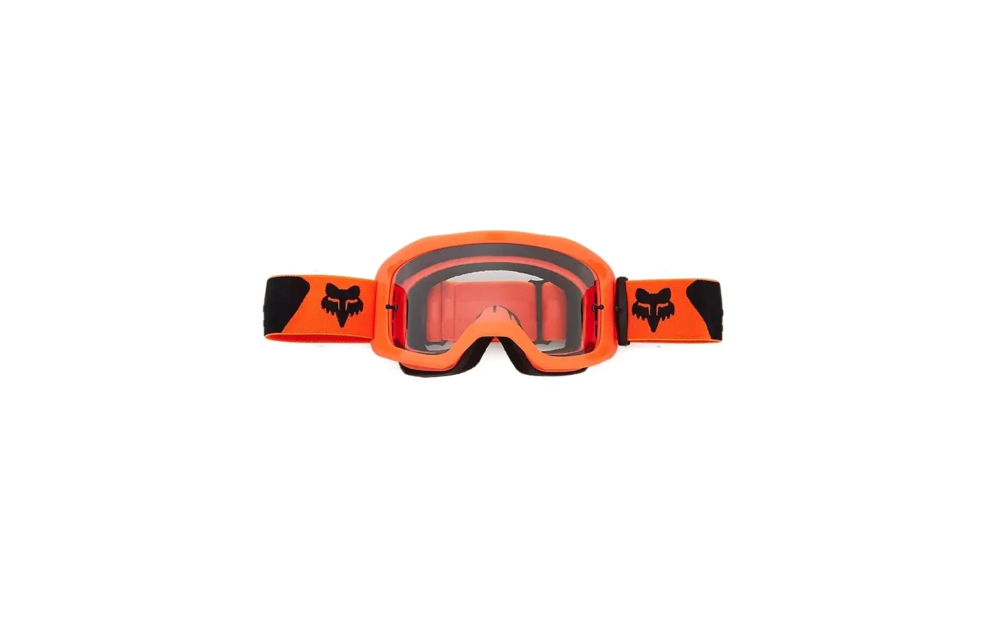 Máscara Fox Main Core Naranja Fluor Lente Transparente |31345-824|