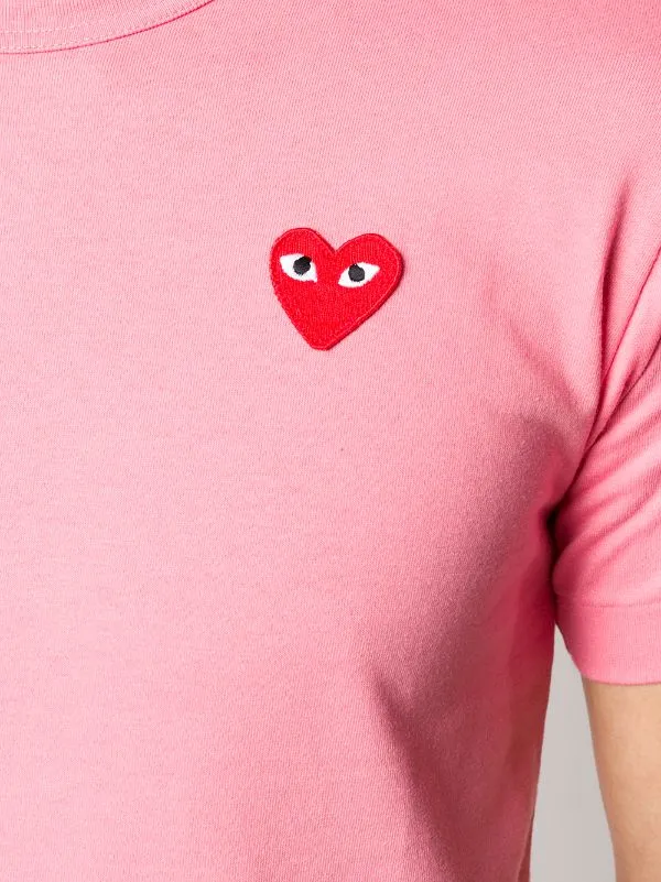 N372O COMME DES GARONS PLAYS Camiseta Heart de algodón con logo