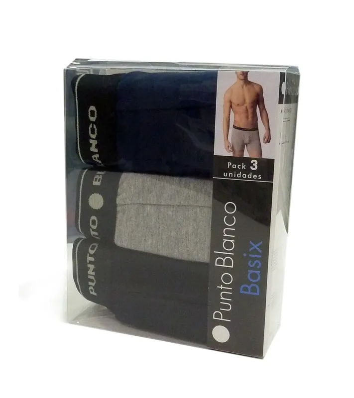 Pack Punto Blanco Boxer Basix con Abertura