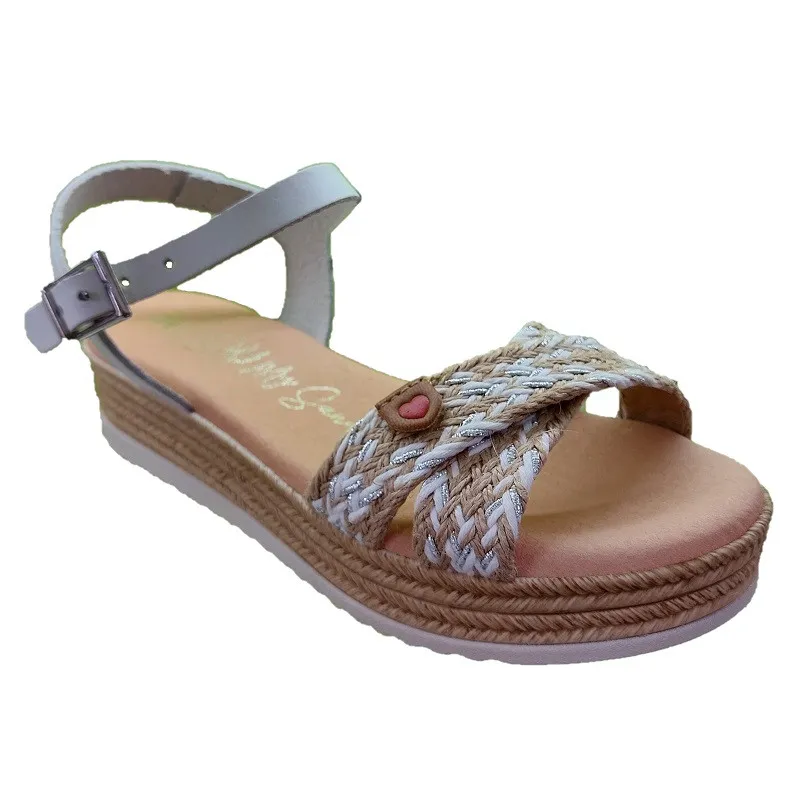 Sandalia Niña Blanco Combi Oh My Sandals 53100