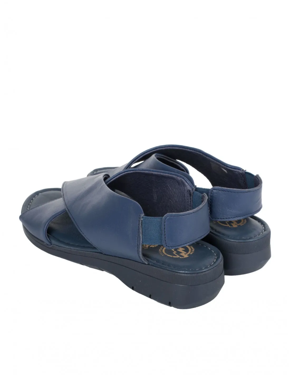 Sandalias Piel Tiras Cruzadas Azules PERA LIMONERA