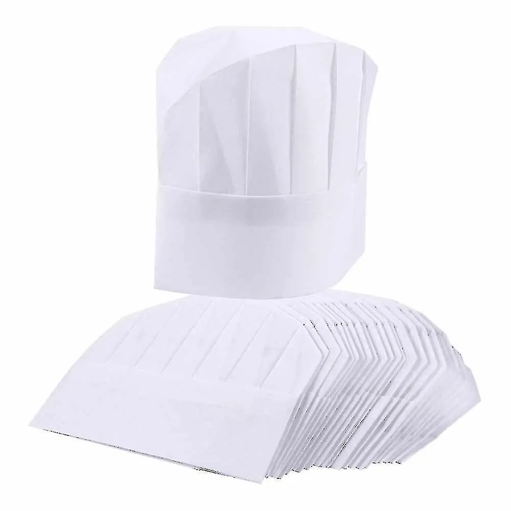 Sombreros Chef 20-pack Disposable Blanco Chef Toques 23cm