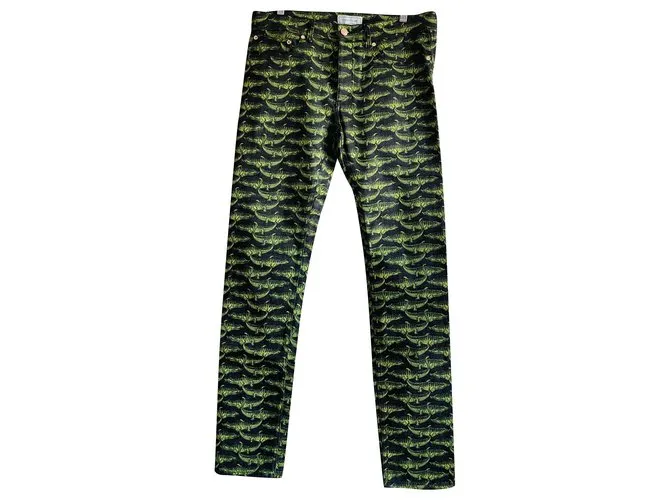 Versace For H&M Pantalones Negro Verde Verde oscuro 