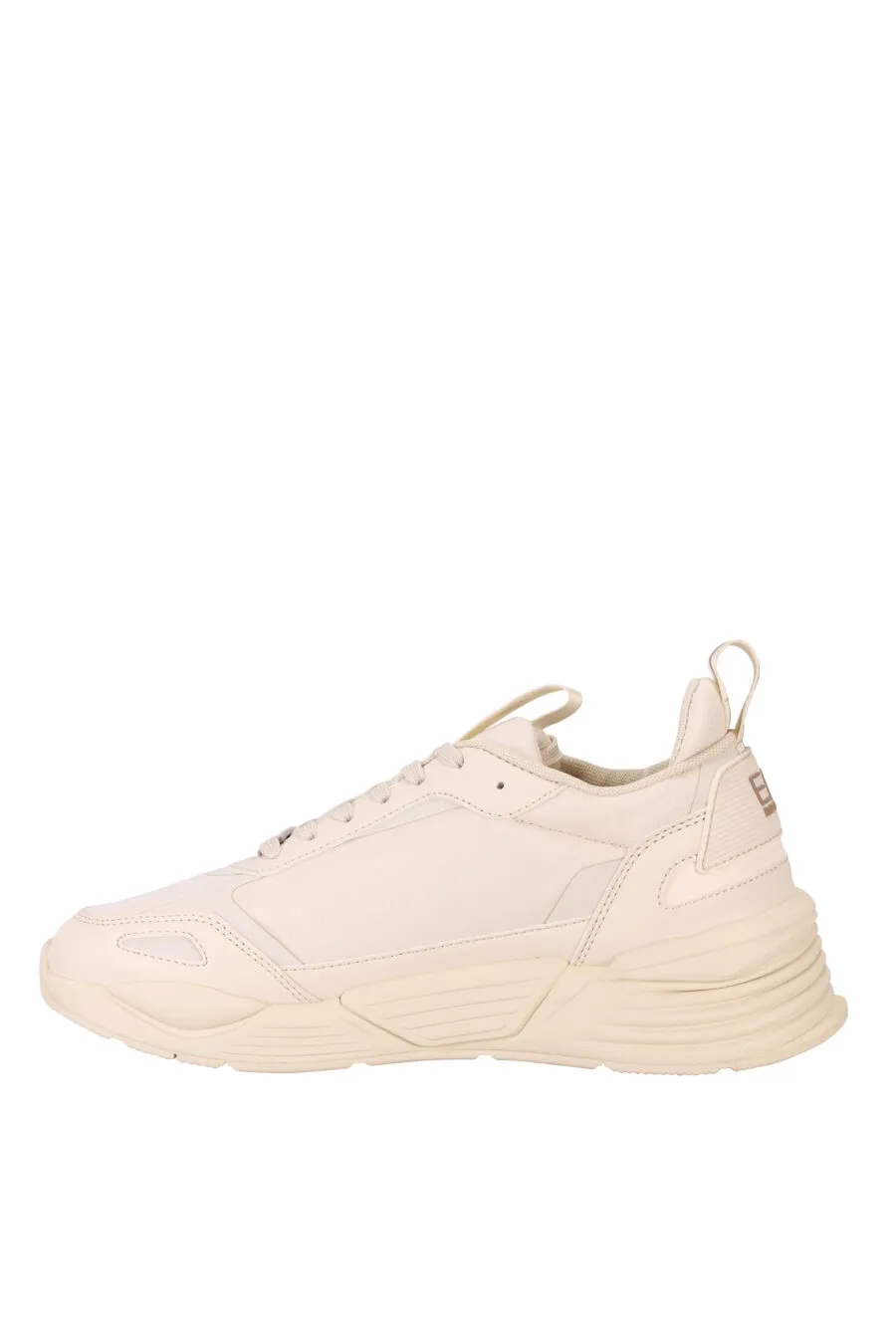 Zapatillas deportivas beige con logo 