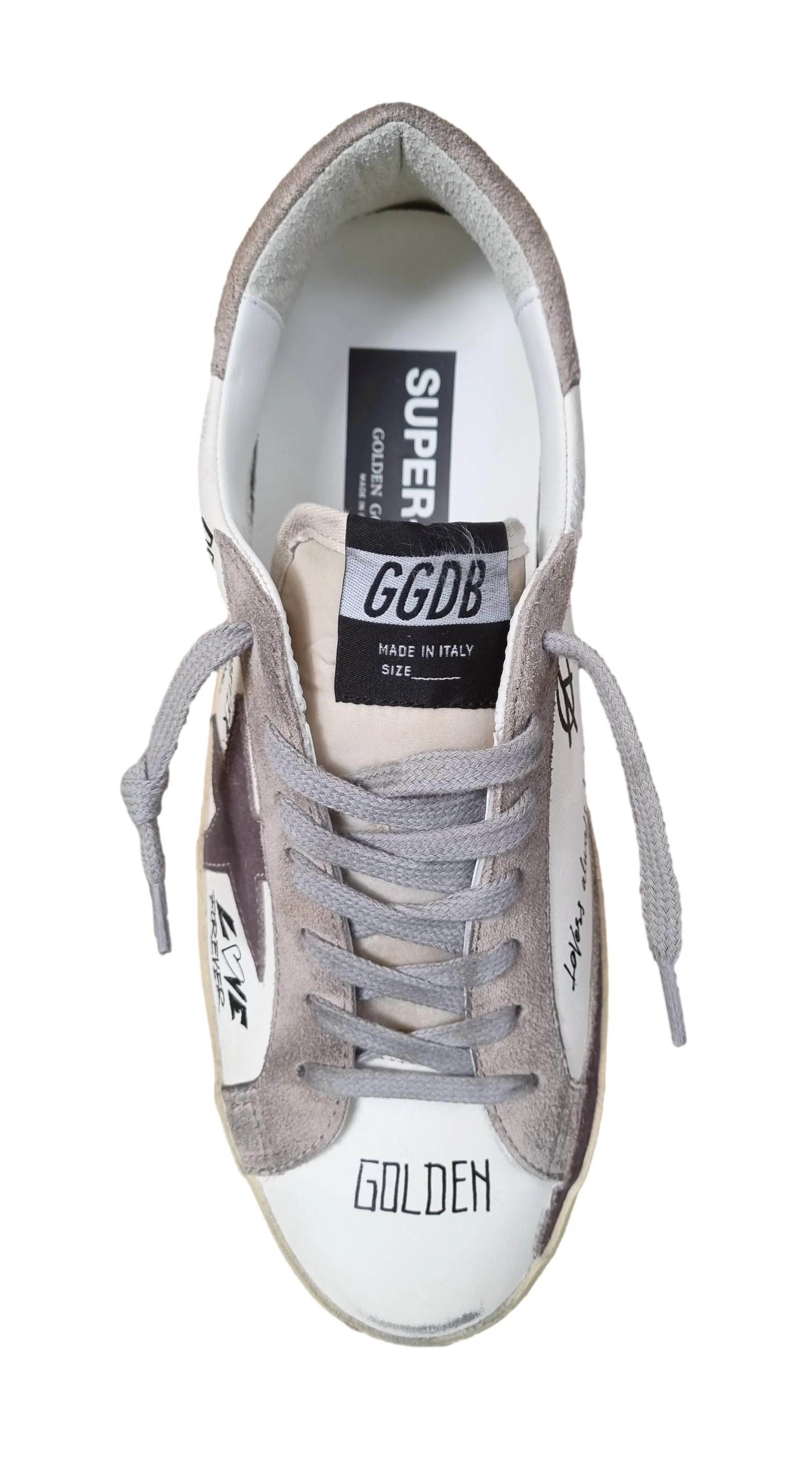 Zapatillas deportivas de hombre GOLDEN GOOSE vintage super star 11940 blanco-mar